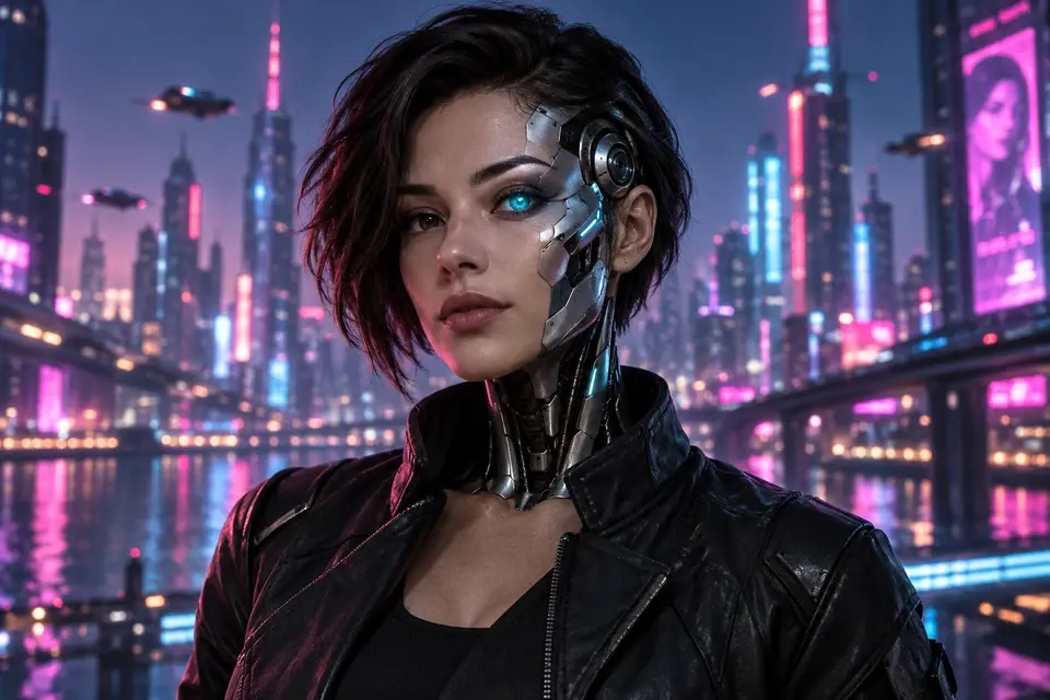 Ispirazione creativa per Ritratto cyborg AI